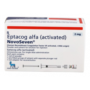NOVOSEVEN 2 MG ( HUMAN RECOMBINANT COAGULATION FACTOR VII EPTACOG ALFA "ACTIVATED" ) POWDER & SOLVENT FOR SOLUTION FOR IV INJECTION VIAL